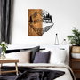 Wallity Camp Life Escultura de pared de madera y metal nogal y negro